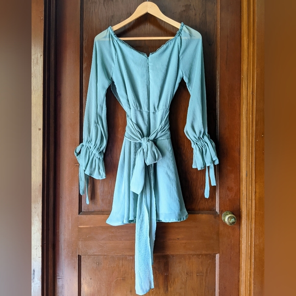 ASOS DESIGN mini dress sage green US 6 UK 10 - Picture 5 of 10